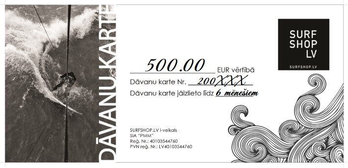 DĀVANU KARTE 500.00 EUR