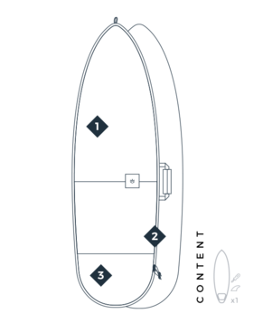 MANERA Surf boardbag 6'0" - 1.2kg
